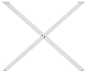 Pés para mesa de jantar em formato de X, 2 peças, branco, 90x (72-73)