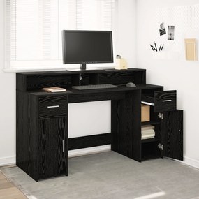 vidaXL Mesa Carvalho Preto 140x55x91 cm Madeira Engenheirada