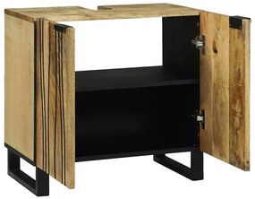 Armário para Pia 62 x 33 x 58 cm, de madeira de manga sólida e madeira