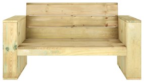 3 pcs conjunto lounge de jardim madeira de pinho impregnada