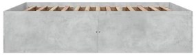 Estrutura de cama 160x200 cm derivados de madeira cinza cimento