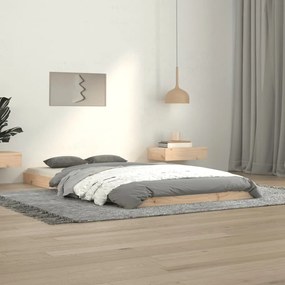 vidaXL Estrutura de cama 100x200 cm madeira de pinho maciça