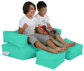 Pufe de Jardim Kids Double Seat – Turquesa – 100x40x50 cm | Tribo Home