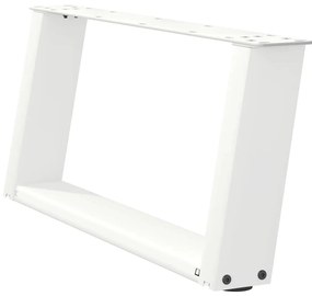 Pés para mesa de centro em formato de U, 2 peças, branco, 60x(30-31) c