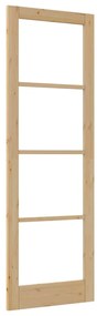 porta interior com vidro "ORKDAL" 78x232x4 cm em madeira sólida de pin