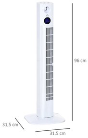 Ventoinha de Coluna 45W Silencioso com Controle Remoto 3 Velocidades 3