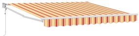 Toldo Retrátil Automático Amarelo e Laranja 350x250 cm