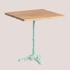 Mesa De Bar Quadrada Em Madeira De Acácia Viena ↔︎ 70 Cm & Ilha Paraíso Verde - Sklum