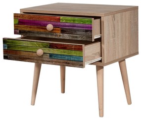 Mesa de Cabeceira Two – Carvalho Sonoma – 60 cm x 61 cm x 40 cm