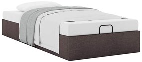 Estrutura de cama otomana sem colchão 90x190 cm castanho escuro