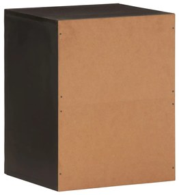 Armário de parede para WC 38x33x48 cm mangueira maciça preto