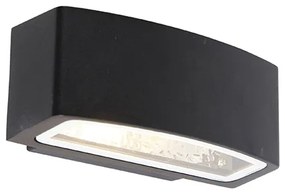 Candeeiro de parede exterior moderno preto IP44 - Latina Moderno