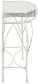 Mesa de apoio estilo francês 82x39x76 cm metal branco
