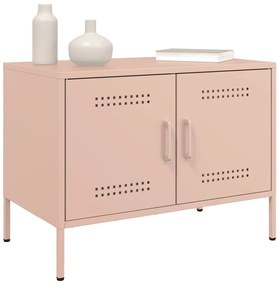 Móveis de TV 2 pcs 68x39x50,5 cm aço rosa