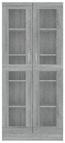 Vitrine 82,5x30,5x185,5 cm derivados madeira cinzento sonoma