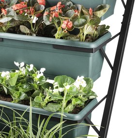 Vaso Decorativo Rs-001 – Verde Escuro e Preto – 56x130x85 cm | Tribo H