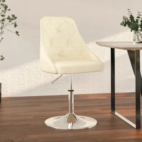 vidaXL Banco de bar tecido cor creme