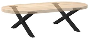Pés para mesa de centro em formato de X, 2 peças, preto, 70x(30-31) cm