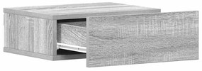 Mesas cabeceira suspensas 40x30x15 cm cor sonoma cinzento