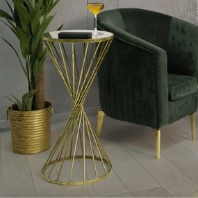 MESA DE APOIO HYPNOS Ø 35X70 CM DOURADA