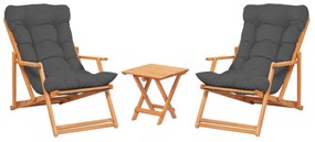 Conjunto de Mesa e Cadeiras de Jardim My007 – Cinzento Natural – Mesa