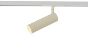 Foco moderno bege com branco para sistema de calhas monofásico GU10 35mm - Slimline Uzzy Moderno