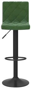 Bancos de bar 2 pcs veludo verde-escuro