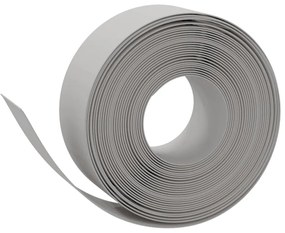 Bordas de jardim 4 pcs 10 m 20 cm polietileno cinzento