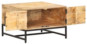 Mesa de centro 67x67x45 cm madeira de mangueira maciça