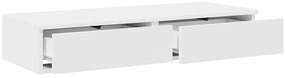 Gavetas para Cama Branca 75x36,5x16,5 cm em Madeira de Engenharia