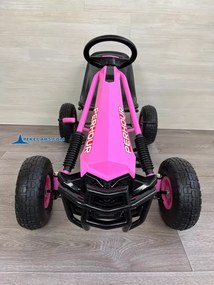 Kart a pedais para crianças PERHOUR Rosa