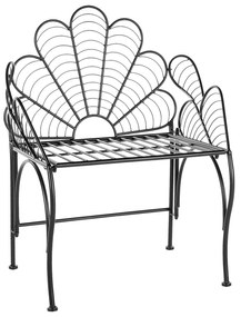 Cadeira de jardim em metal preto LIGURIA Beliani