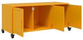 Móvel TV 100,5x39x43,5 cm aço laminado a frio amarelo mostarda