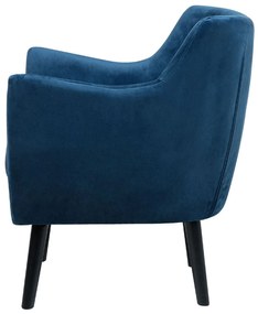 Poltrona em veludo azul marinho DRAMMEN Beliani