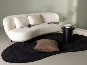 Sofá Dallas 4371, Preto, Branco, 224x100x80cm, 49 kg, Tecido, Pernas: Metal