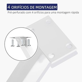 HOMCOM Conjunto de 2 Pés para Mesa Estilo Industrial 40x43cm em Forma