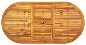 7 pcs conjunto de jantar de exterior madeira acácia maciça