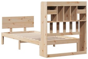 Cama com estante sem colchão 100x200 cm pinho maciço