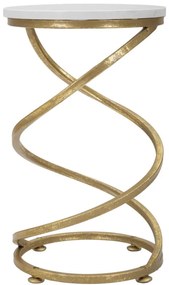 MESA DE MÁRMORE ESPIRAL Ø 27,5X47,5 CM