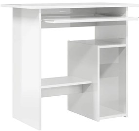Secretária 80x45x74 cm derivados de madeira branco brilhante
