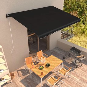 vidaXL Toldo retrátil automático 500x300 cm antracite