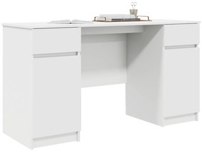 Mesa vidaXL Branca 140x49x76 cm Madeira engenheirada
