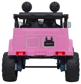 Jipe elétrico para Crianças Toyota FJ Cruiser 12V 4x4, Rodas Espuma EVA, Assentocouro ecológico Rosa