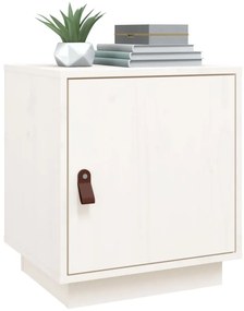 Mesas de cabeceira 2 pcs 40x34x45 cm pinho maciço branco
