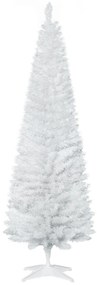 HOMCOM Árvore de Natal Artificial 180cm Ignífugo com 390 Ramos de PVC e Suporte de Metal Decoração de Natal para Interiores Branco | Aosom Portugal