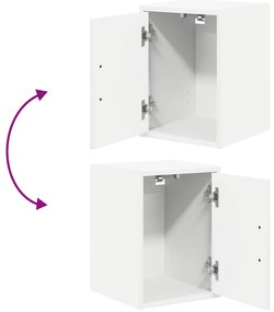 Armários de garagem 2 pcs derivados de madeira branco