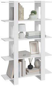 Estante/divisória 100x30x160 cm branco brilhante