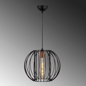 Candeeiro de Teto Fellini – Preto e Bronze – 33 cm