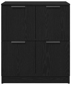 Buffet de Carvalho Preto vidaXL - 60 x 30 x 70 cm - Feito de Madeira G