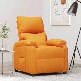 vidaXL Poltrona reclinável tecido amarelo